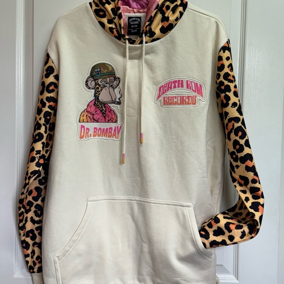 Death Row Records, Snoop Dogg Dr. Bombay Leopard Patch Hoodie, XL - Picture 1 of 7